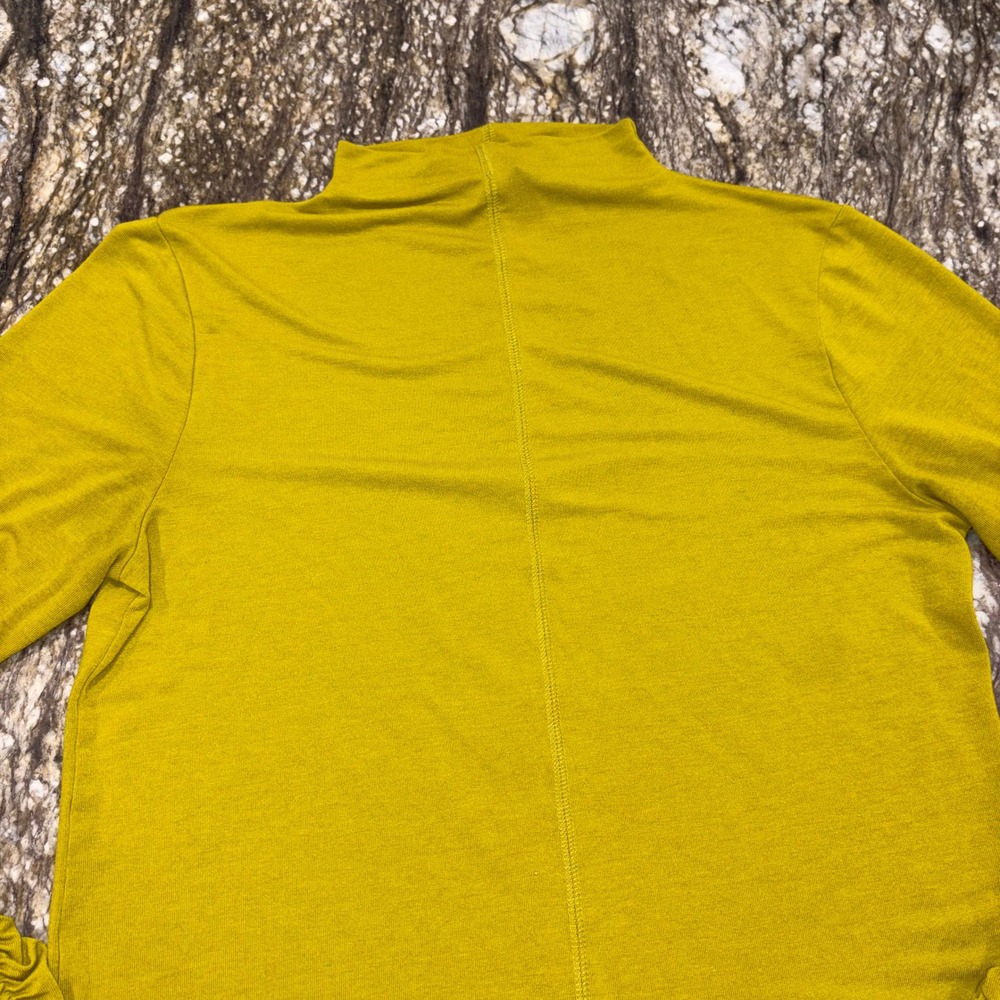 Ruched Mock Neck Simply Vera Vera Wang Long Sleeve Top Womens M - Picture 10 of 10